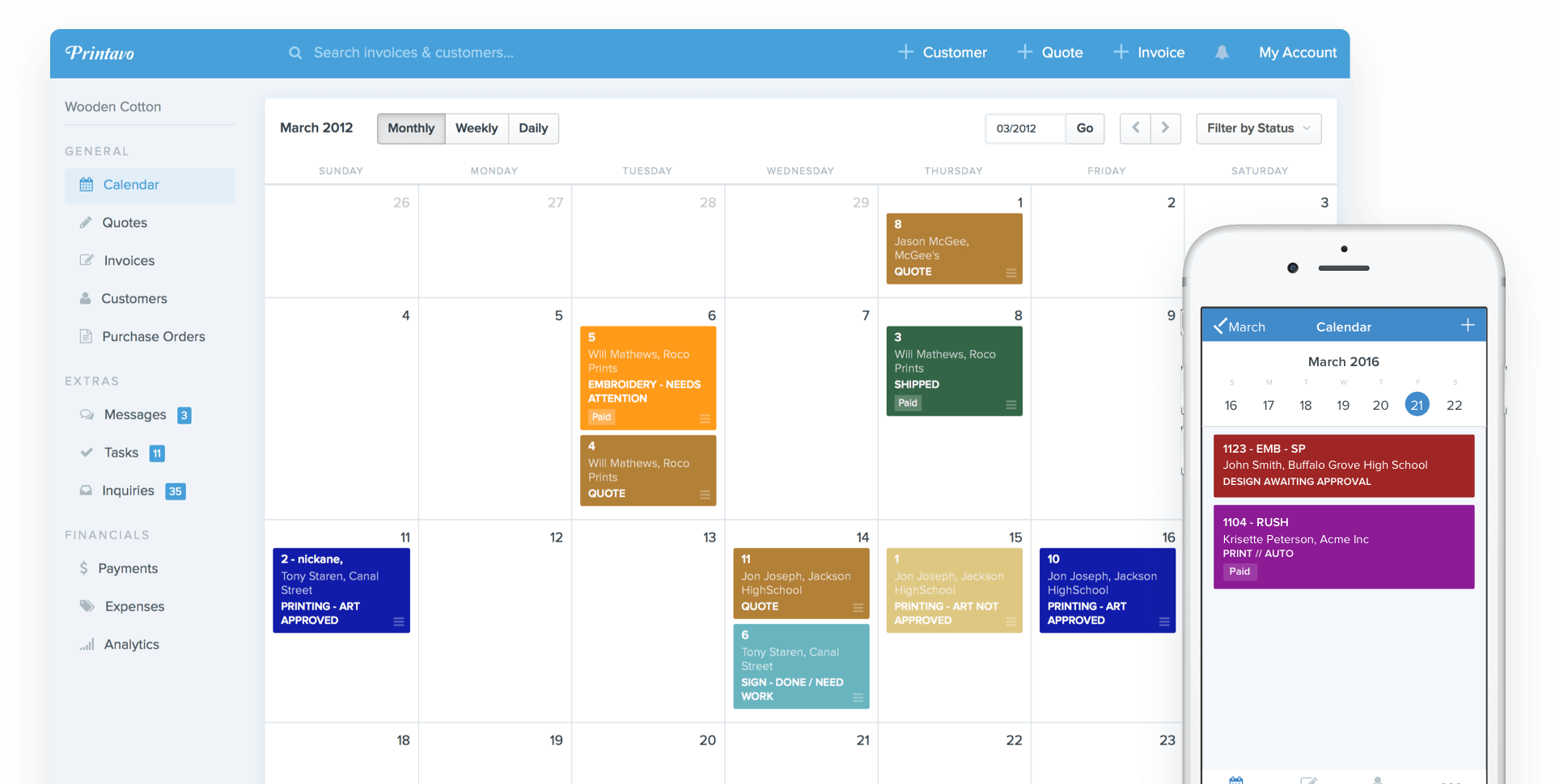 Organize and grow your shop. Organize and grow your shop.