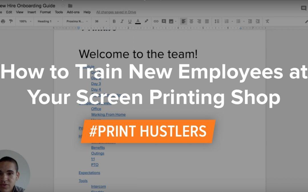 How to Train New Employees at Your Screen Printing Shop