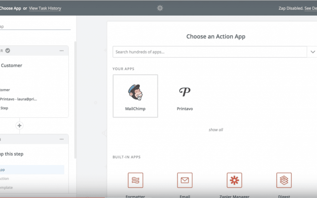 Connecting Mailchimp to Printavo Using Zapier